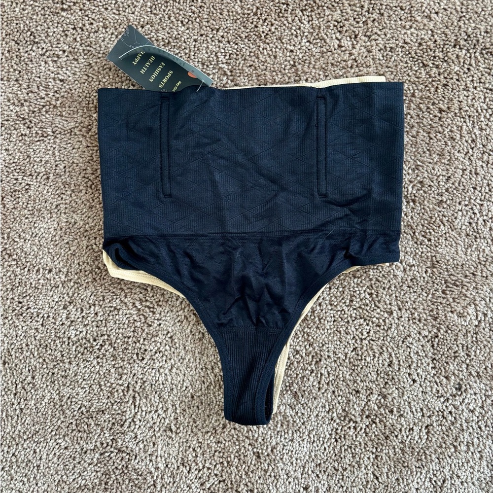 High waist tummy control thongs